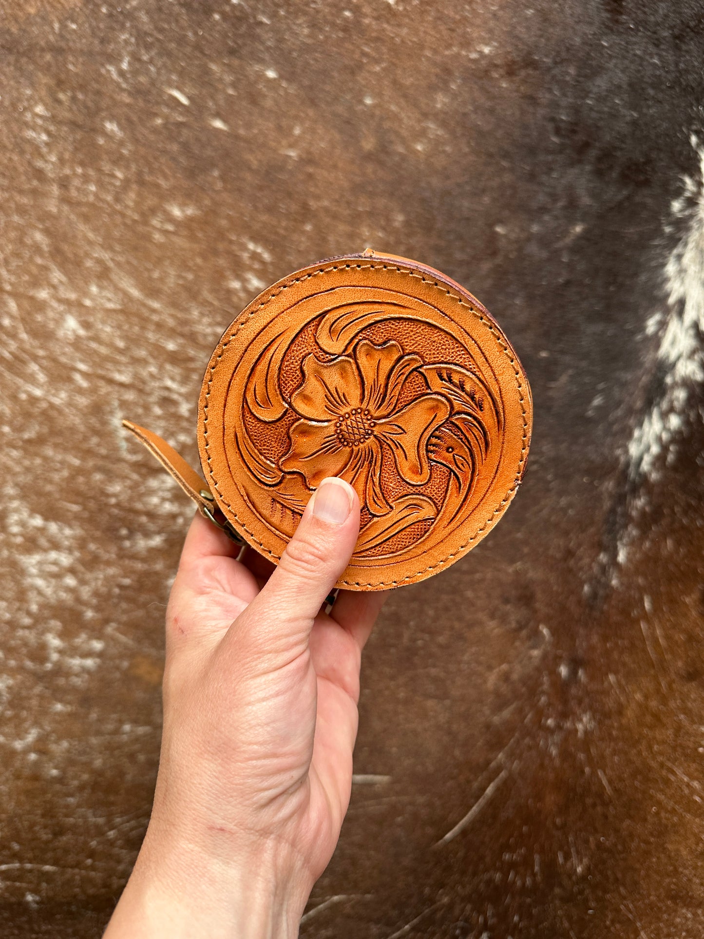 Tooled coin purse