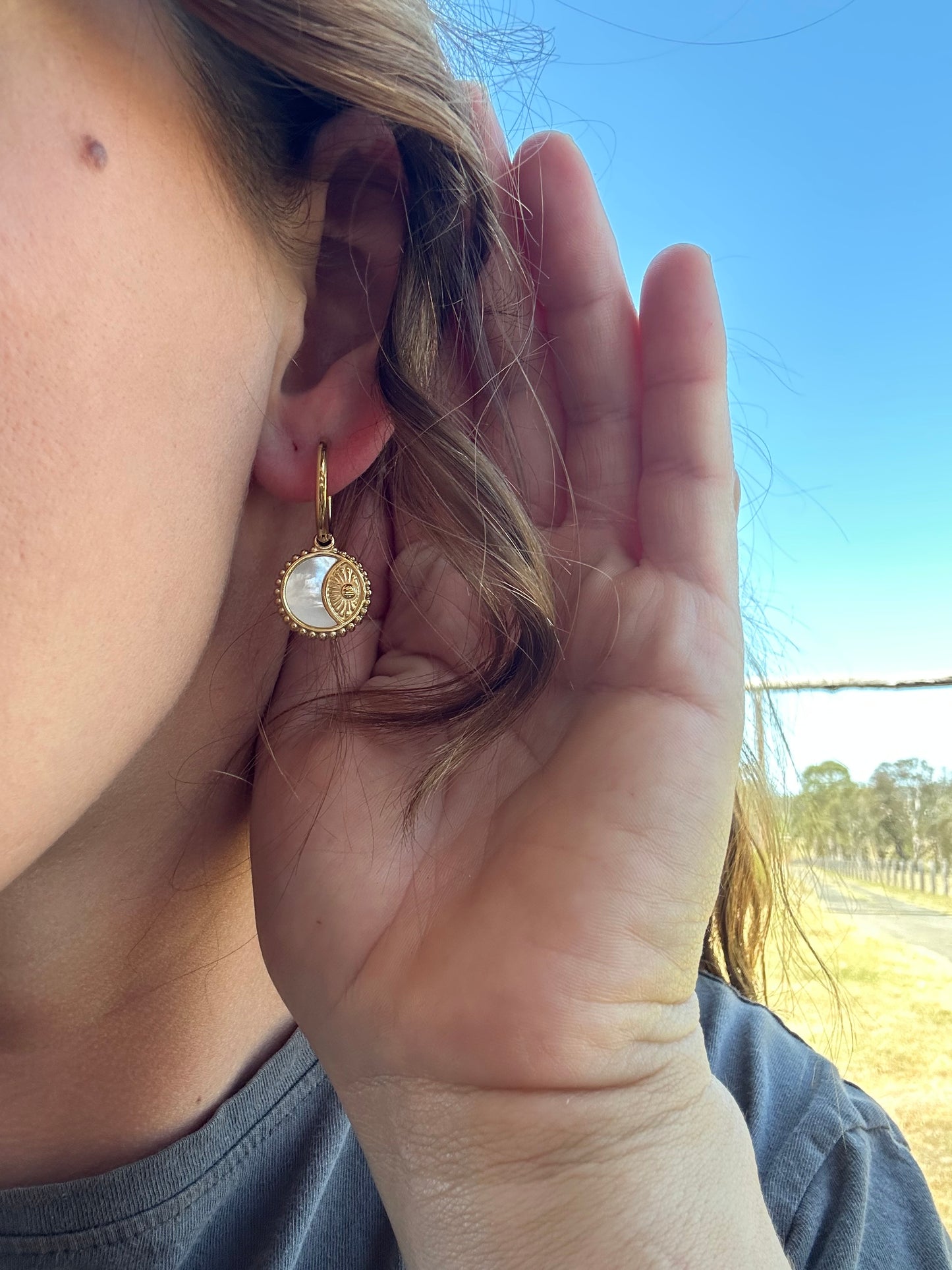 Moonstone earrings