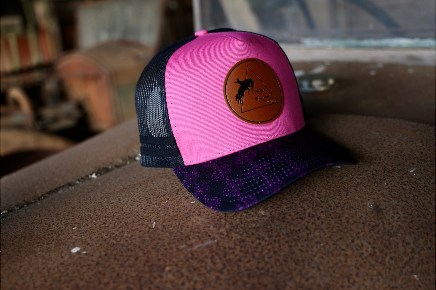 Hot Pink original logo TruckerCap