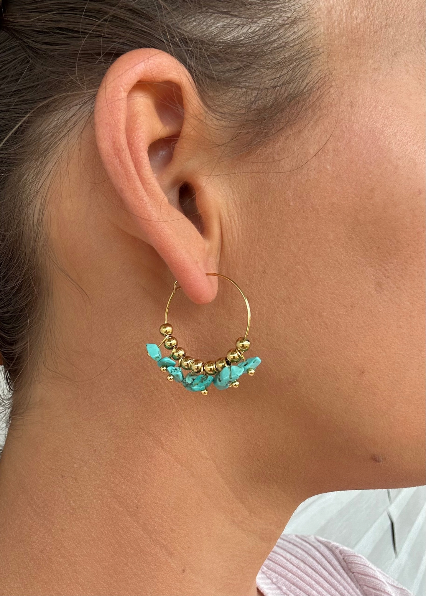 Paige Turquoise hoops